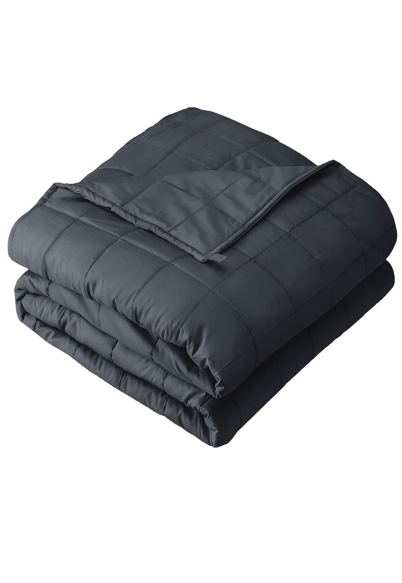 فابينني بطانية ثقيلة 9.1 كجم / 203 × 221 سم، مقاس مزدوج للبالغين، 80 × 87 بوصة / 20 رطلاً، لتخفيف القلق، علاج التوحد، تخفيف التوتر والأرق، بطانية ضغط عميق للزوجين، لون رمادي داكن - Image 1